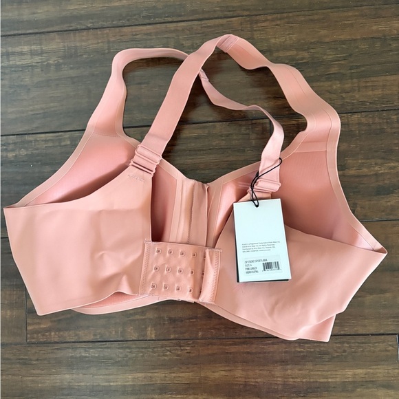 Knix Pink Sports Bra with Racerback and Front Zipper BNWT Size 6 - Picture 4 of 7